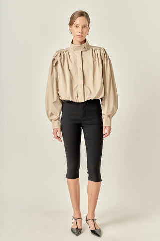 Shirred Trench Short Coat