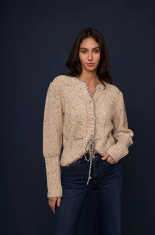 Love The Label Victorian Sweater, Egret
