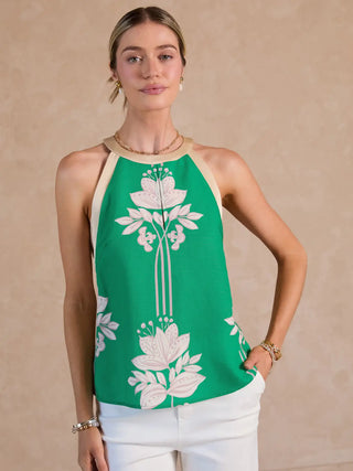 Halter Top Key Hole with Contrast