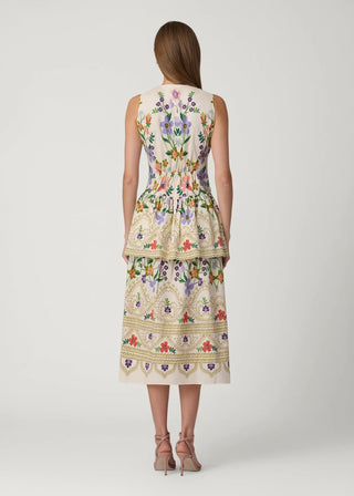 Upton Dress, Lilac/Tangerine/Sand