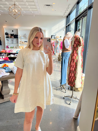 Parker Dress, Natural Linen