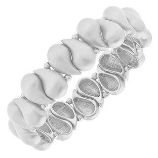 Teardrop Stretch Bracelet - Silver