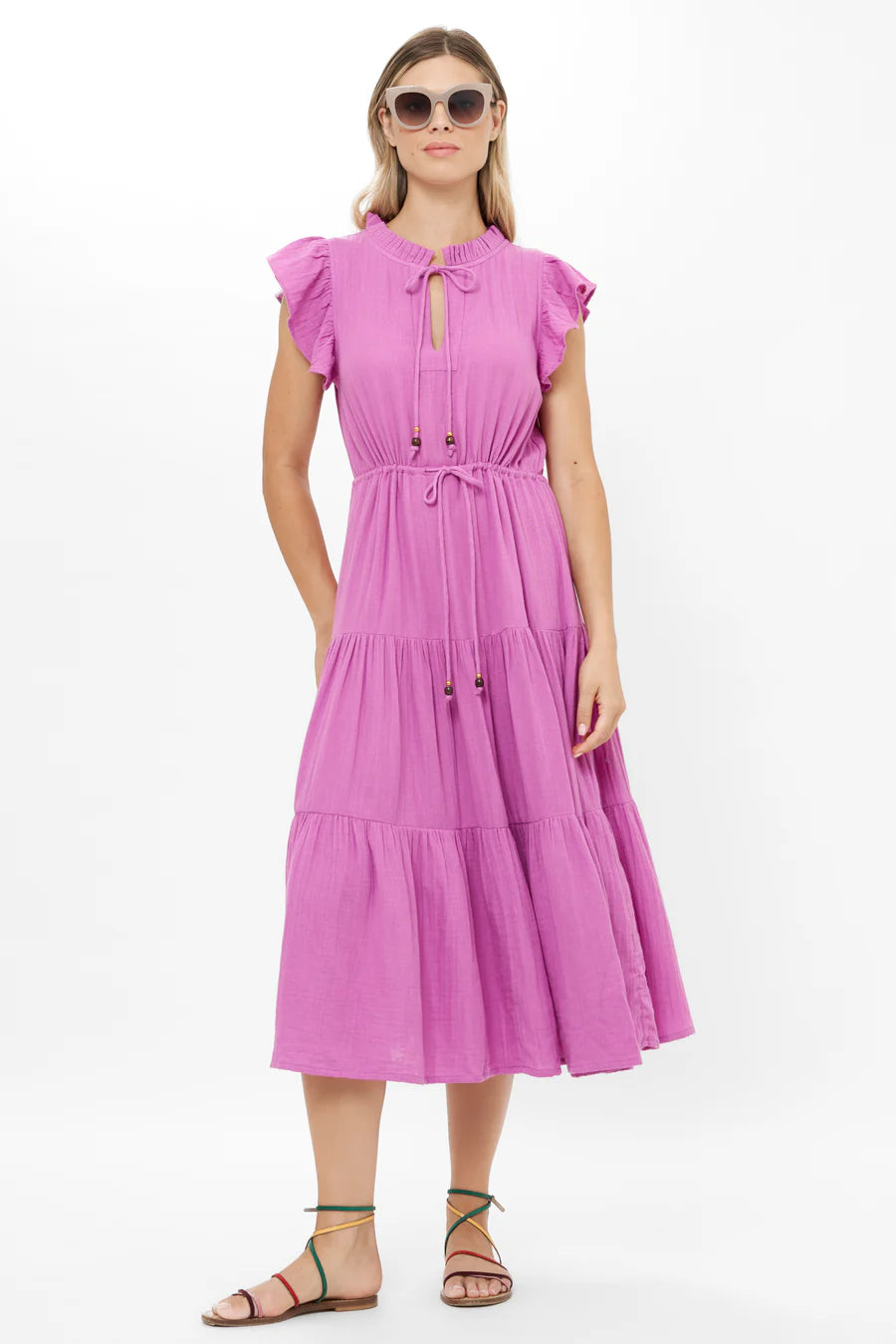 Oliphant Cinched Flirty Midi, Bahama Purple S Oliphant Cinched Flirty Midi, Bahama Purple S
