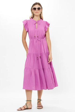 Oliphant Cinched Flirty Midi, Bahama Purple
