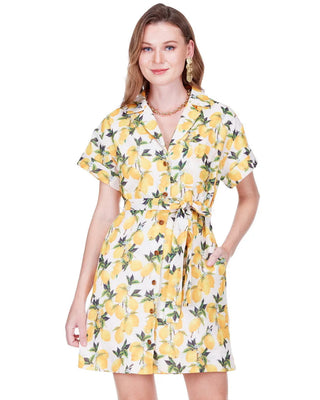 Pocket Shirt Dress, Lemon Grove