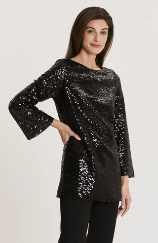 Sequin Top, Black