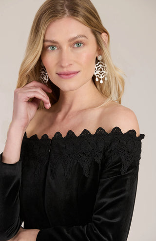Tyler Boe Teagan Velvet Top, Black