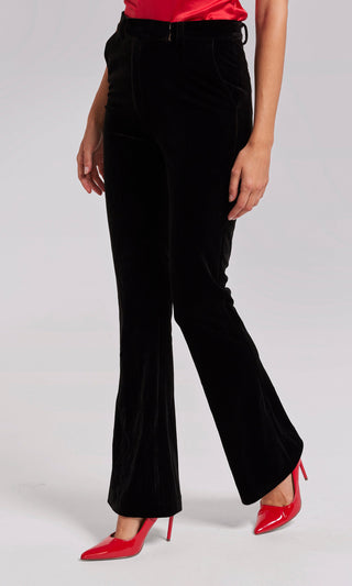 Jackie Velvet Pants, Black