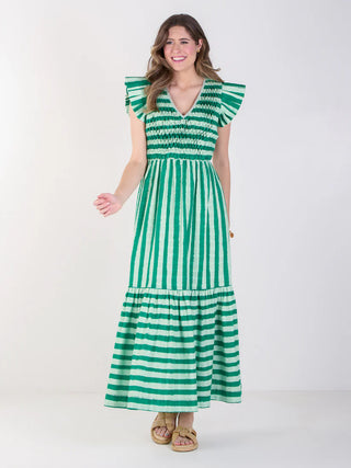Grace Maxi, Mist Green Stripe