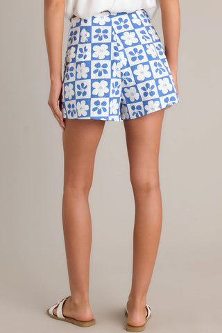 Mink Pink Vivi Short, Blue/White Floral