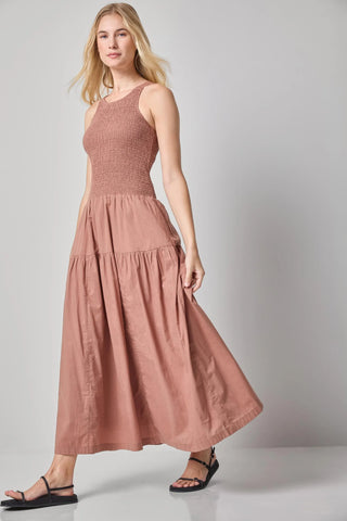 Smocked Bodice Maxi Dress, Bark