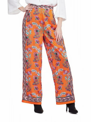 Wide Leg Pleated Pant, Spice Stem