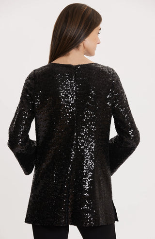 Sequin Top, Black