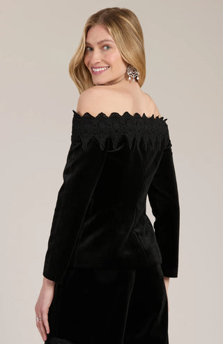 Tyler Boe Teagan Velvet Top, Black