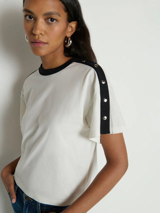 Ada Button Tee, Porcelain