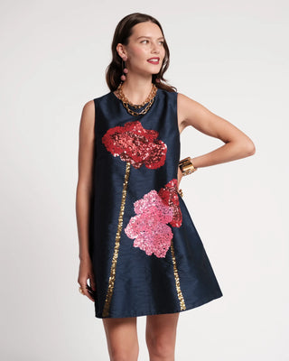 Alice Shift Dress Poppy, Navy/Multi