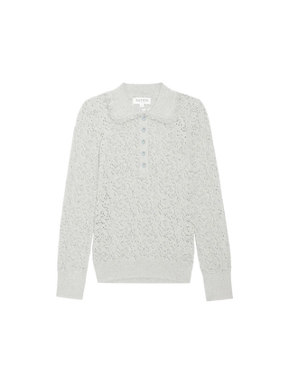 Chloe Lace Sweater, Heather Grey