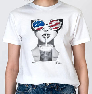 Miss America Tee, White