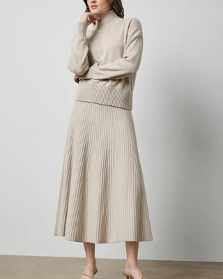 Knit Flared Skirt, Dove