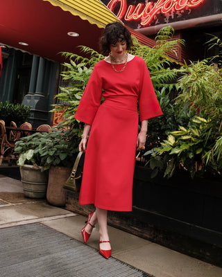 Whitney Wrap Dress, Red