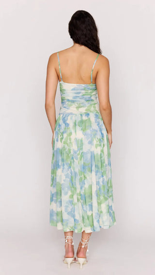 Carrie Mesh Maxi Dress, Watercolor Floral