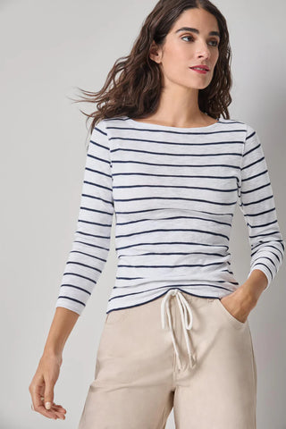 Striped Boatneck, Navy Stripe