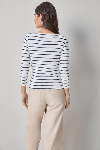 Striped Boatneck, Navy Stripe