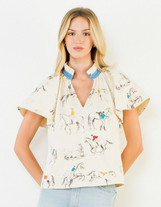 Horse Print Top