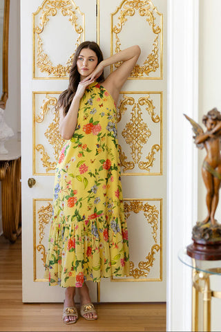 Perry Dress, Yellow Parterre