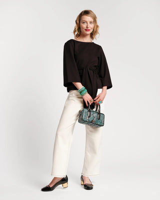 Whitney Wrap Top, Black