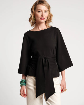 Whitney Wrap Top, Black