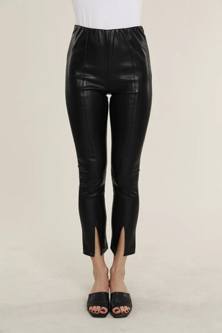 Dolce Cabo Vegan Leather Leggings, Black
