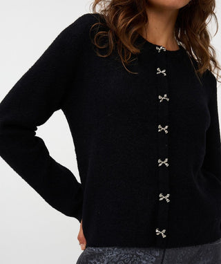 Sweater with Bow, Black