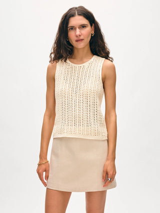 Lofty Cotton Crochet Sleeveless Tank