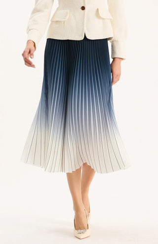 Cara Pleated Skirt, Blue