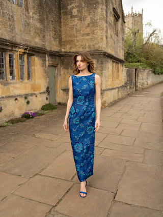 Arianna Elmy Easy Dress, Monochrome Blue