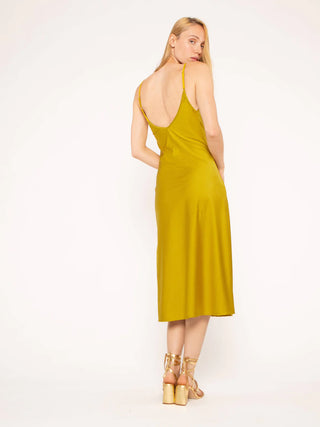 Ripley Radar Stretch Slip Dress, Chartreuse