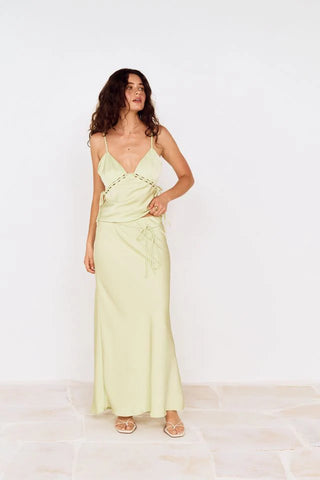 Chiara Lacing Detail Cami, Lime