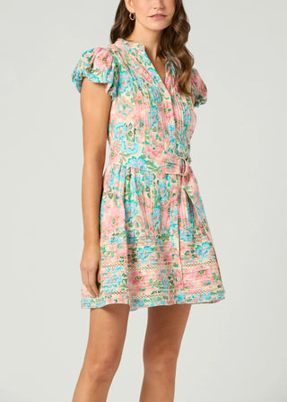 Cicelia Dress, Rose/Ivory