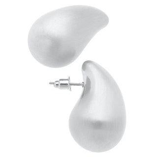 Teardrop Silver Stud