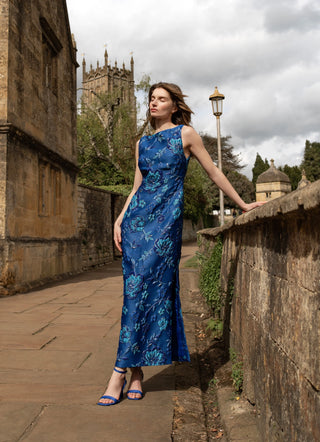 Arianna Elmy Easy Dress, Monochrome Blue