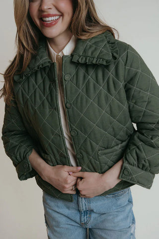 Ellory Jacket, Green Embroidery