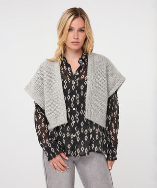 Cardigan Gilet, Light Grey