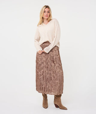 Skirt Plisse, Sand