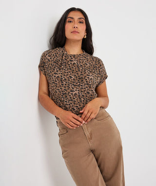 Top Twist Detail, Leopard