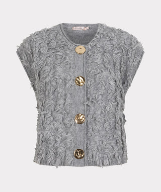Cardigan with Fringes, Grey