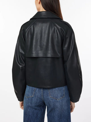 Vegan Leather Cropped Trench