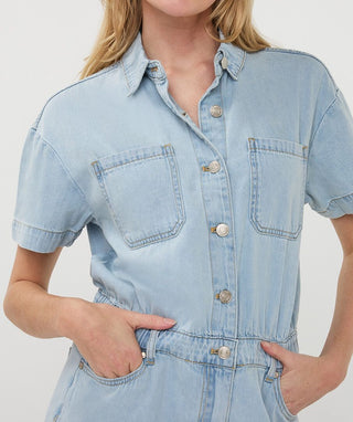 Jumpsuit Short Light Denim