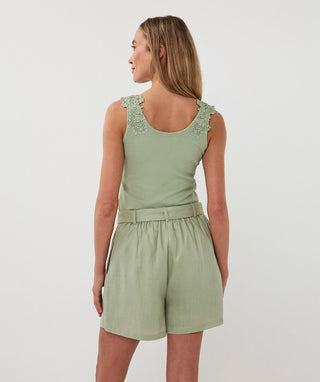Short Linen, Soft Green