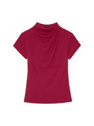 Katie Draped Top, Sangria